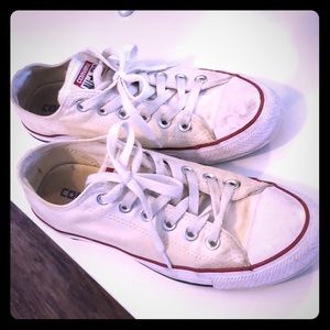 White low top converse sneakers
